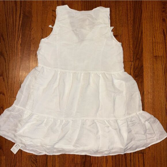 CUPSHE NWT White Embroidered Tassel Ruffle Mini Dress Size L - Picture 4 of 4